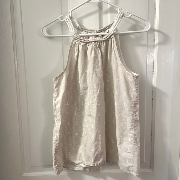 J. Crew, Size 2, Lightweight Sleeveless top, cream, nautical - Picture 1 of 4